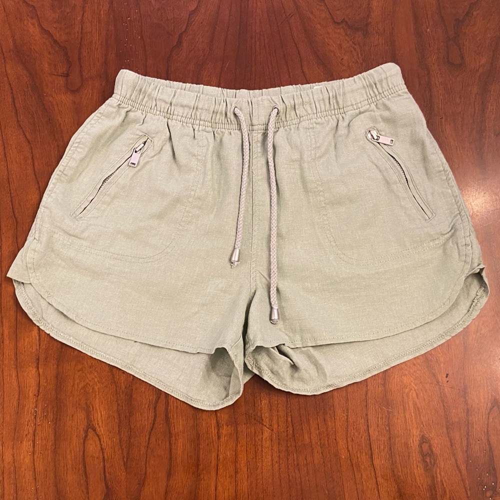 BLANKNYC Light Green Linen Blend Shorts Size 26